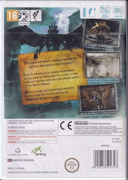 Cursed Mountain - i Folie - Wii (AA Grade) (Genbrug)